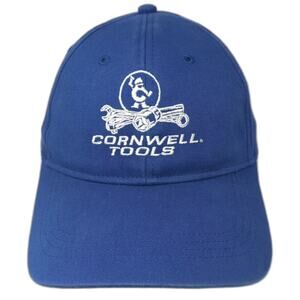 Cornwell Tools Baseball Cap Blue White OS Strapback Hat Embroidered Adjustable
